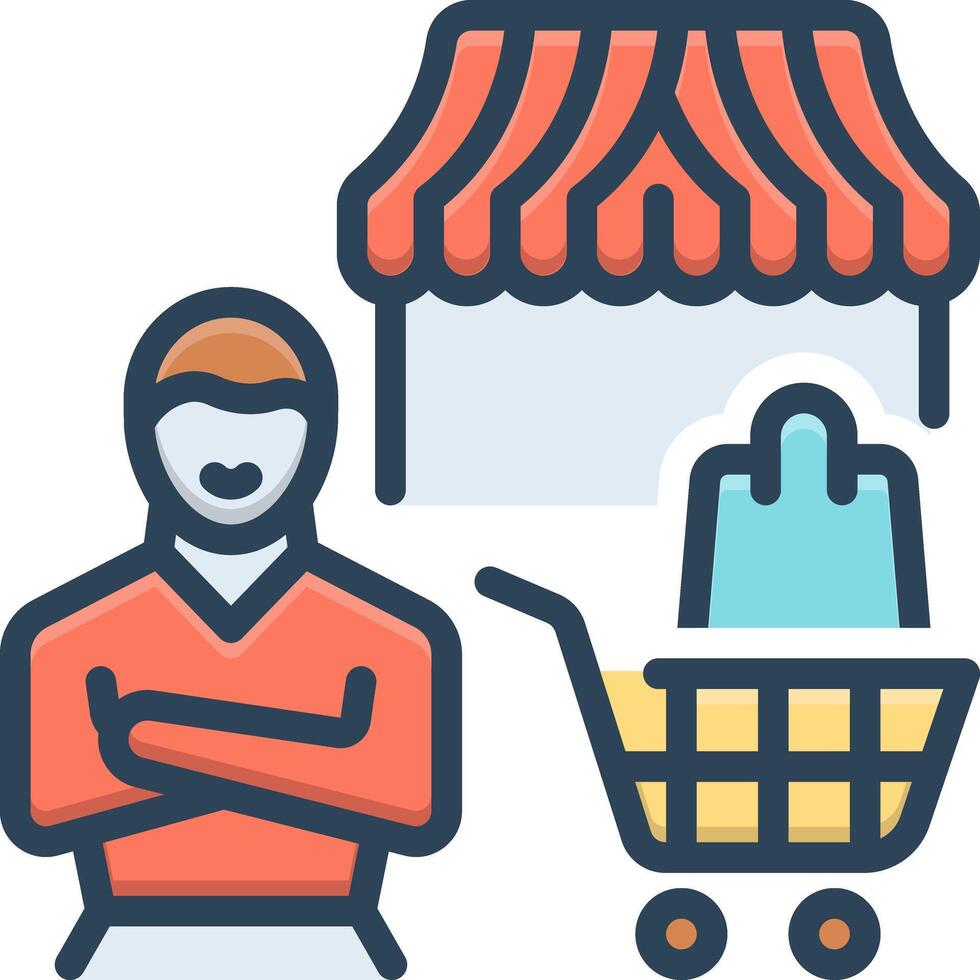 Color icon for customer vector