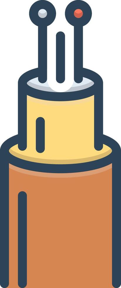 Color icon for fiber vector