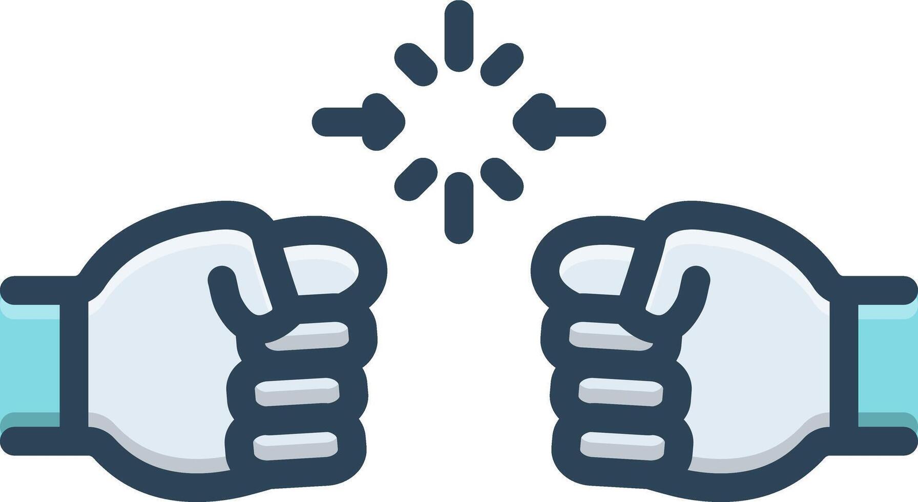 Color icon for conflict resolution vector