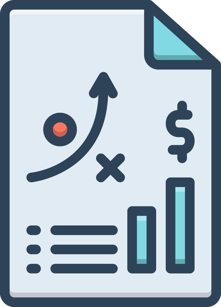 Color icon for plan vector