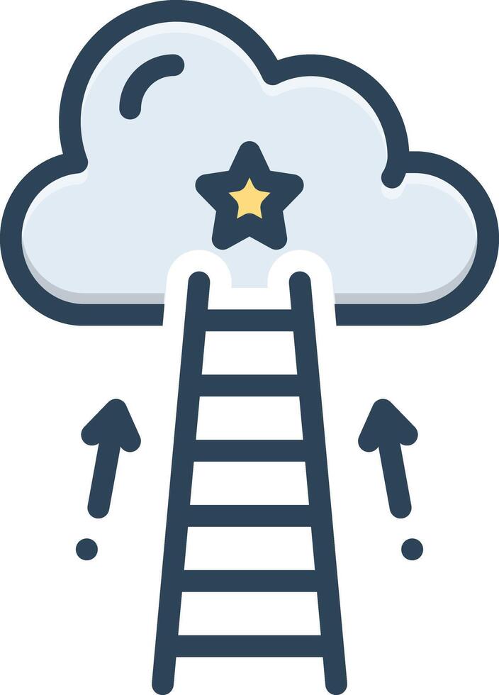 Color icon for motivation vector