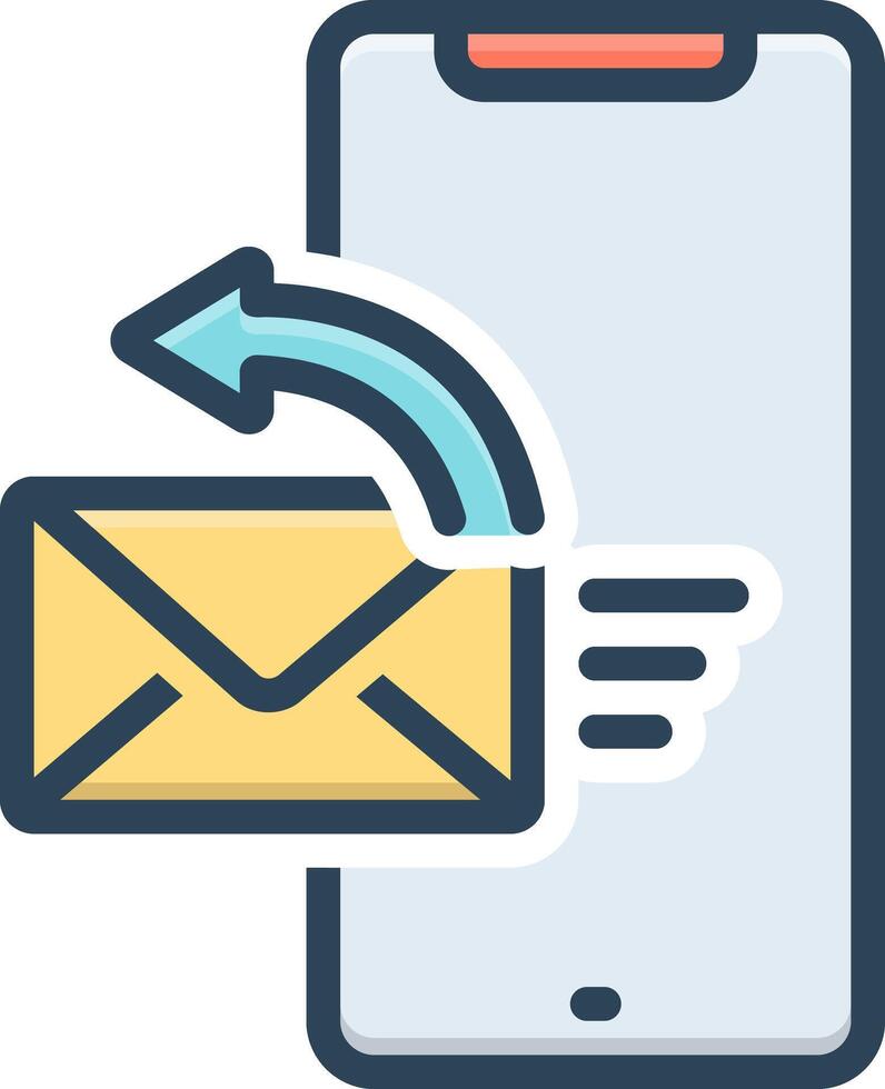 Color icon for post vector