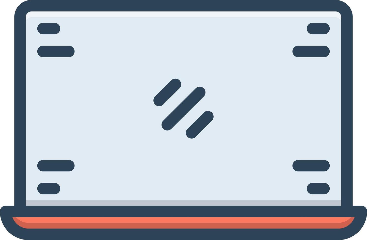Color icon for laptop vector