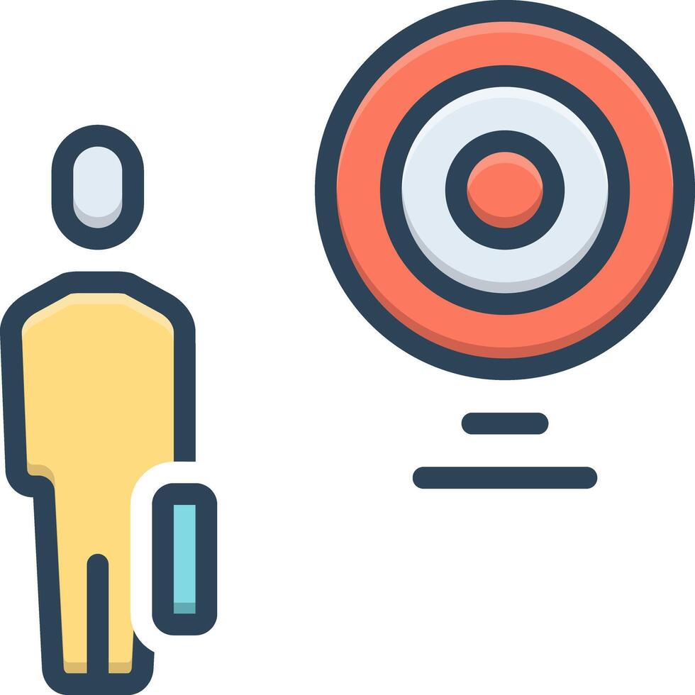 Color icon for aim vector