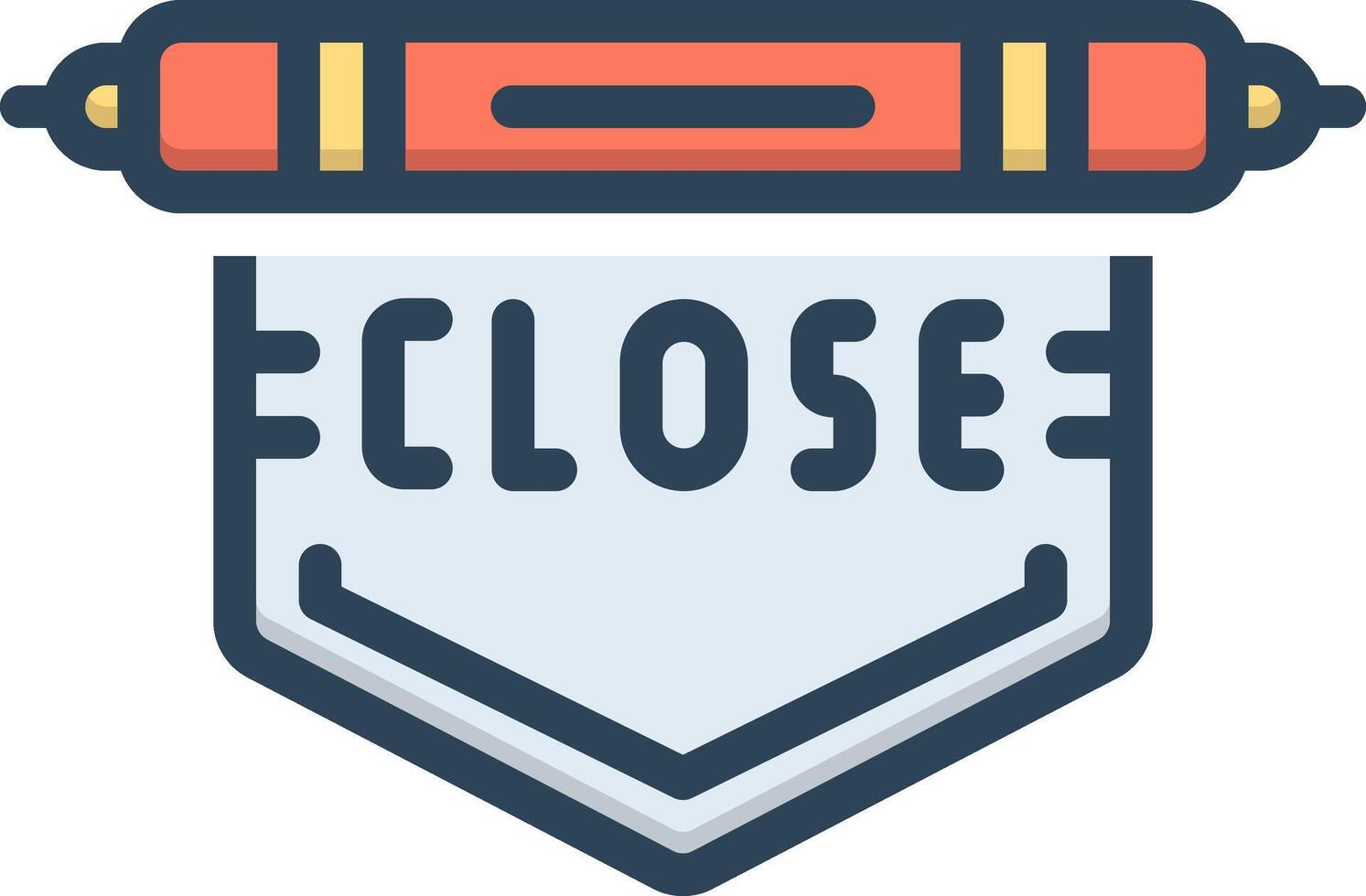 Color icon for closed vector