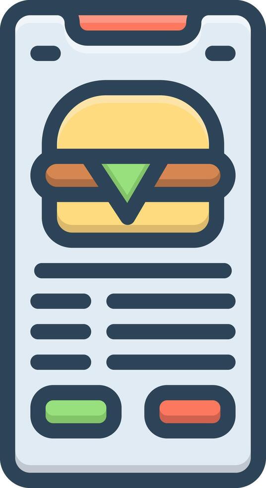 Color icon for order by phone vector