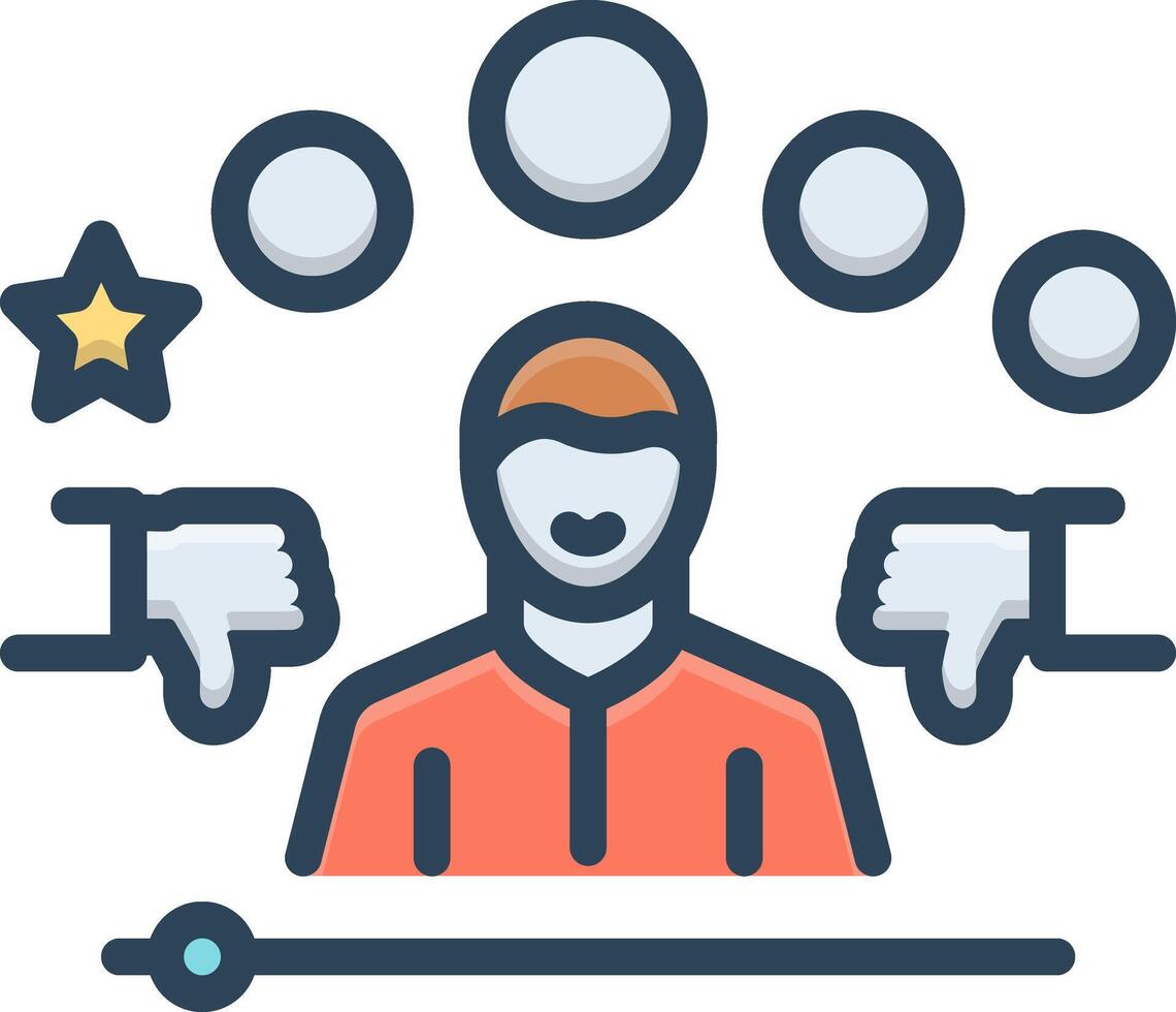 Color icon for unsatisfied vector