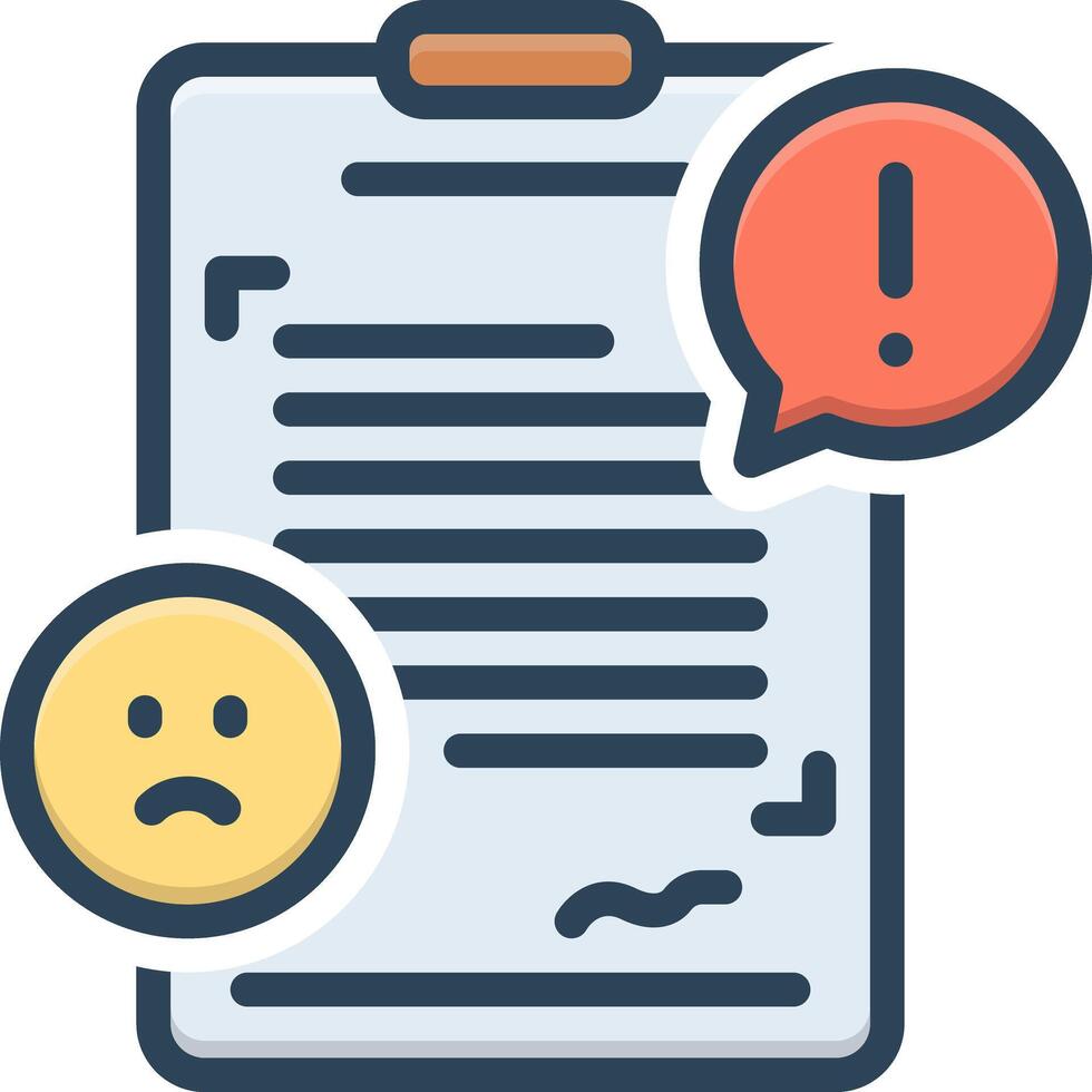 Color icon for complaint vector