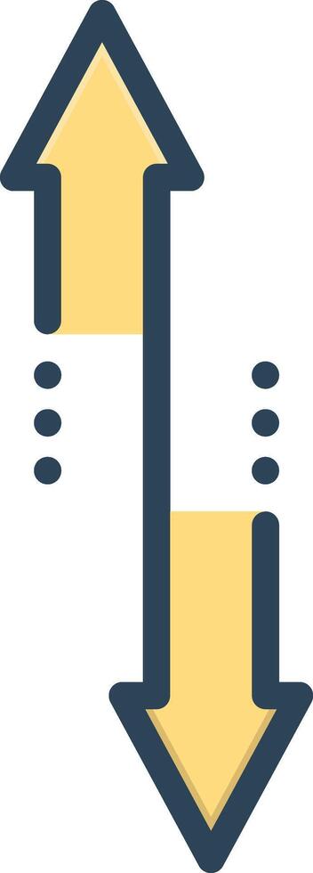 Color icon for up down vector