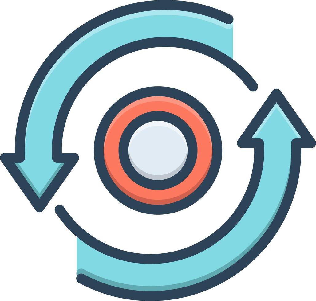 Color icon for rotate vector