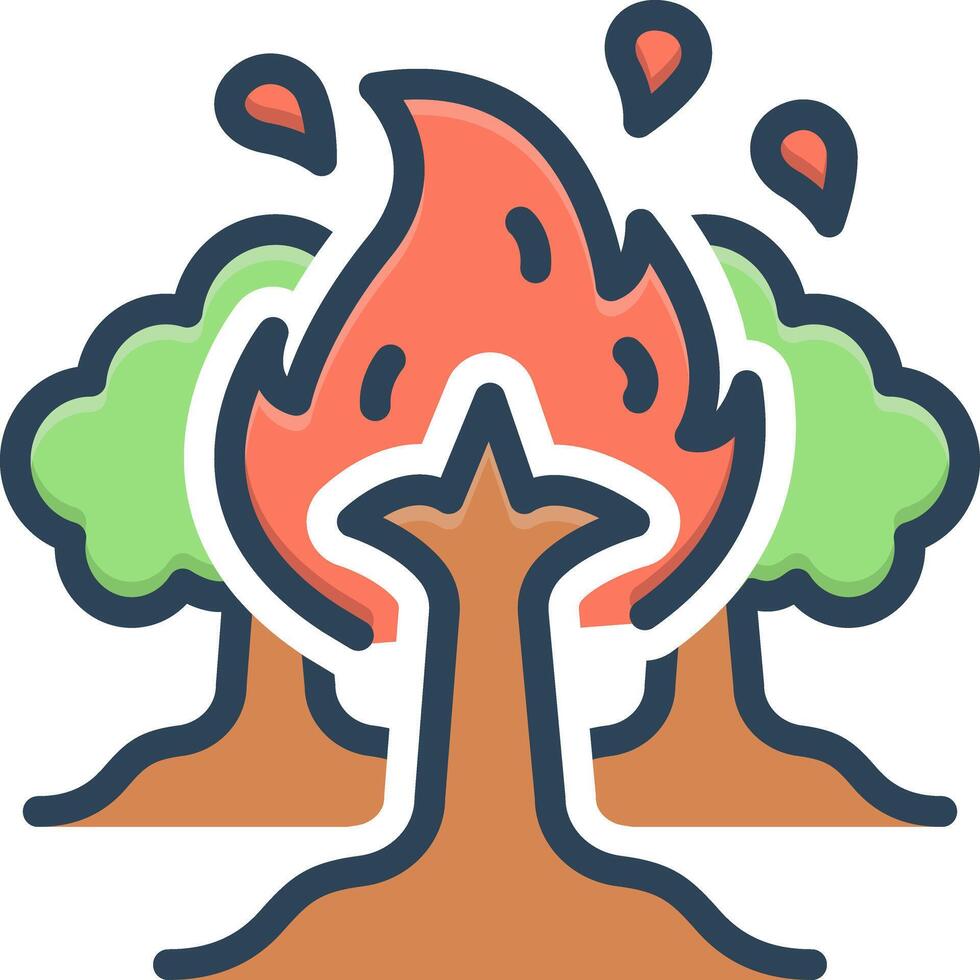 Color icon for air pollution vector