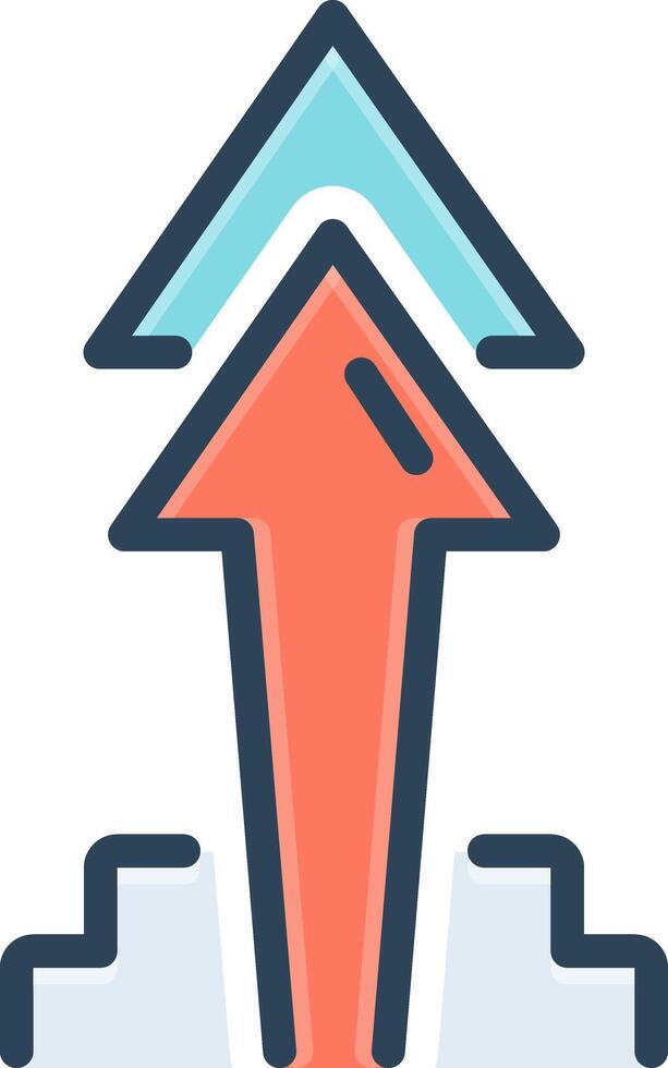 Color icon for increase vector