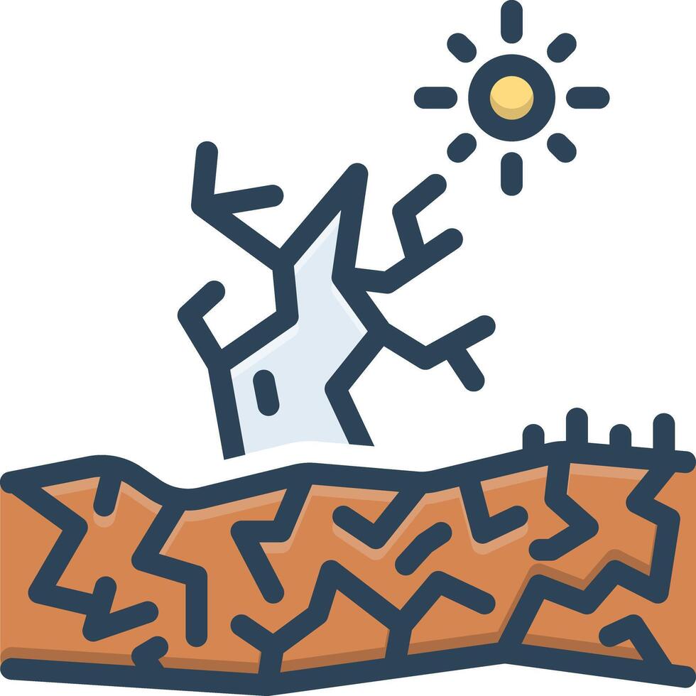Color icon for drought vector