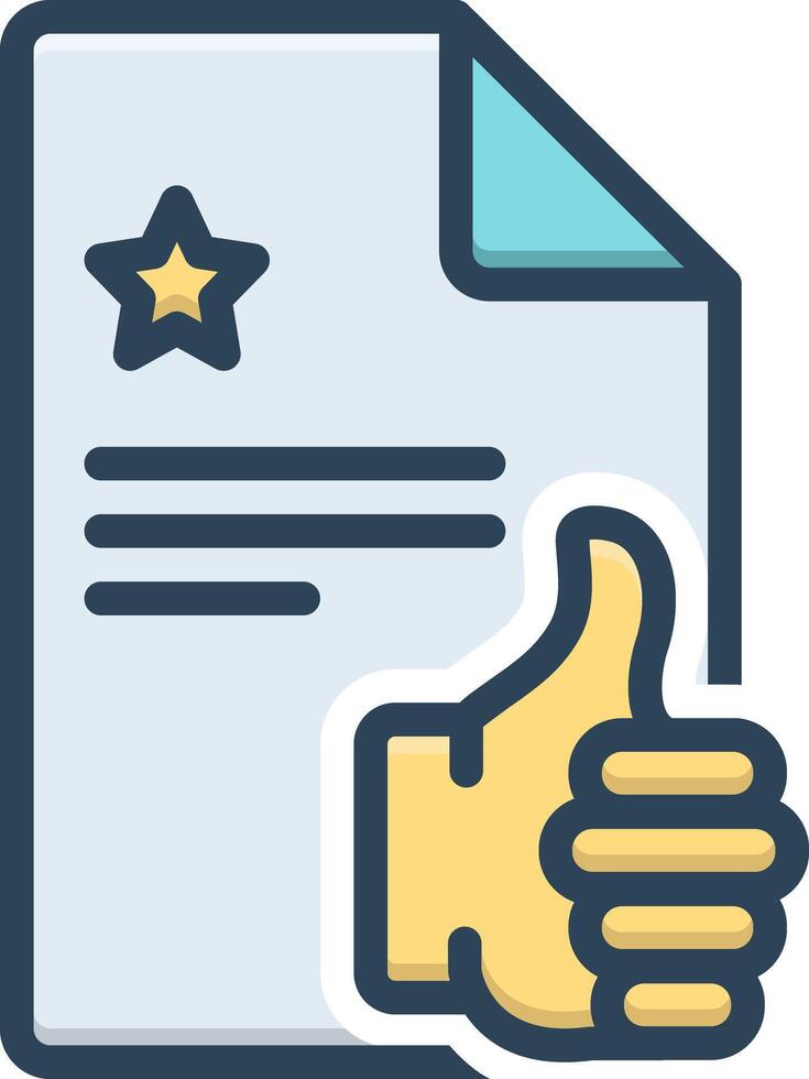 Color icon for feedback vector