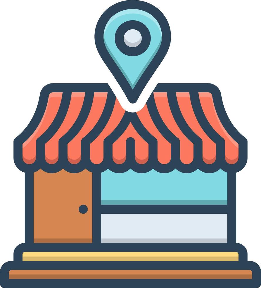 Color icon for location vector