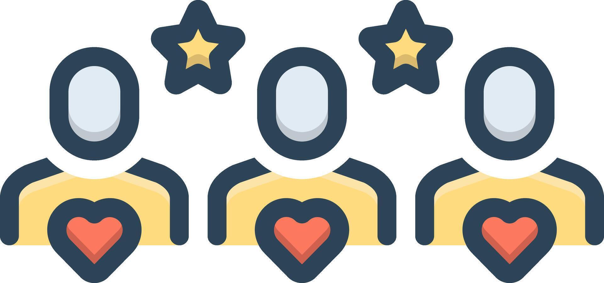 Color icon for customers vector