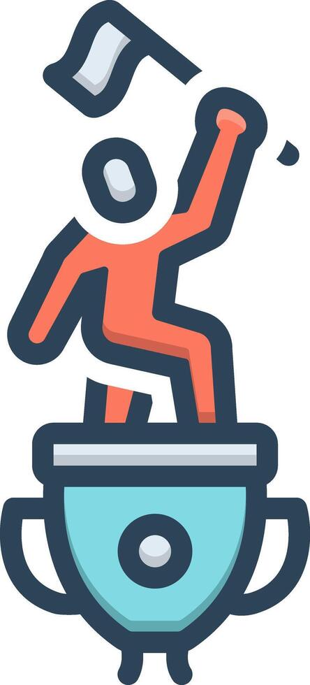Color icon for victory vector