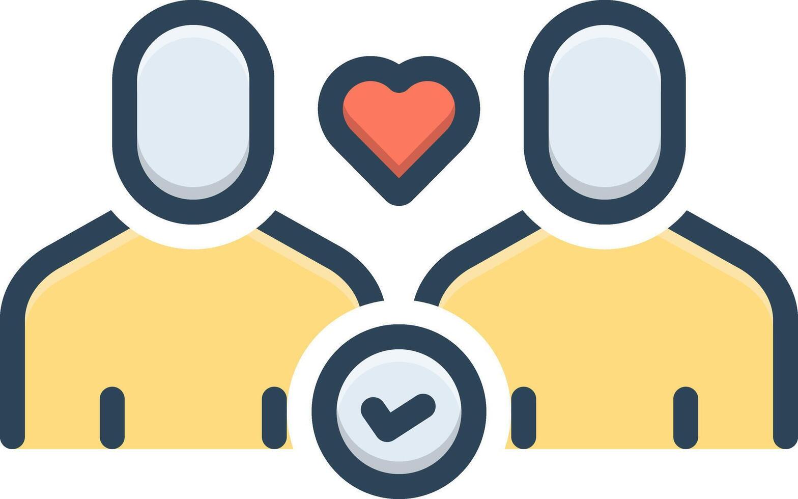Color icon for trust vector