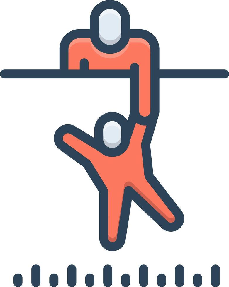 Color icon for help vector