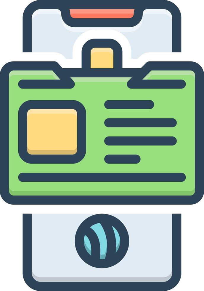 Color icon for identity vector