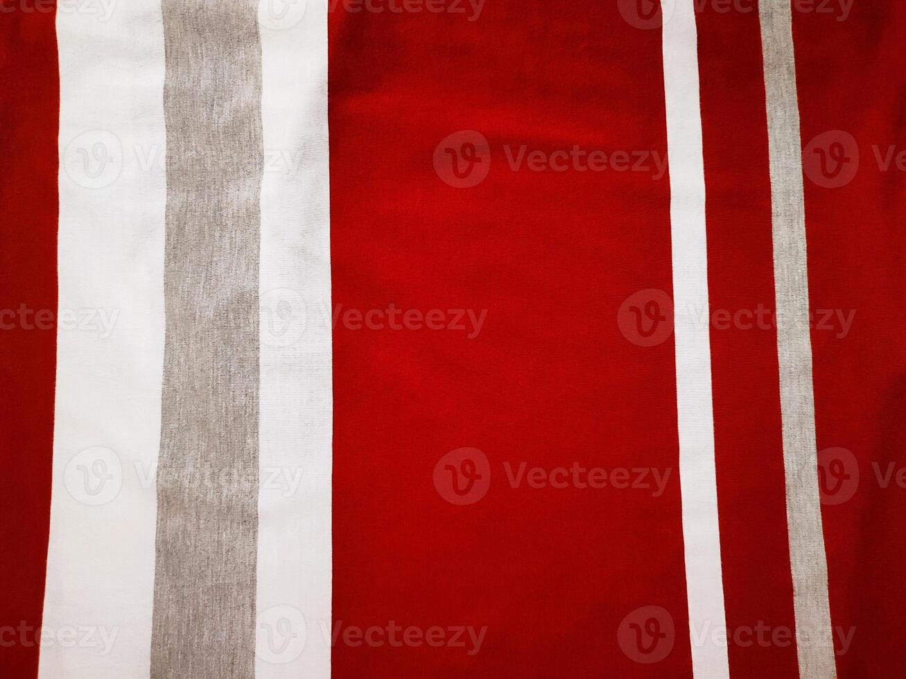 The texture and background of the fabric is white, gray and red photo