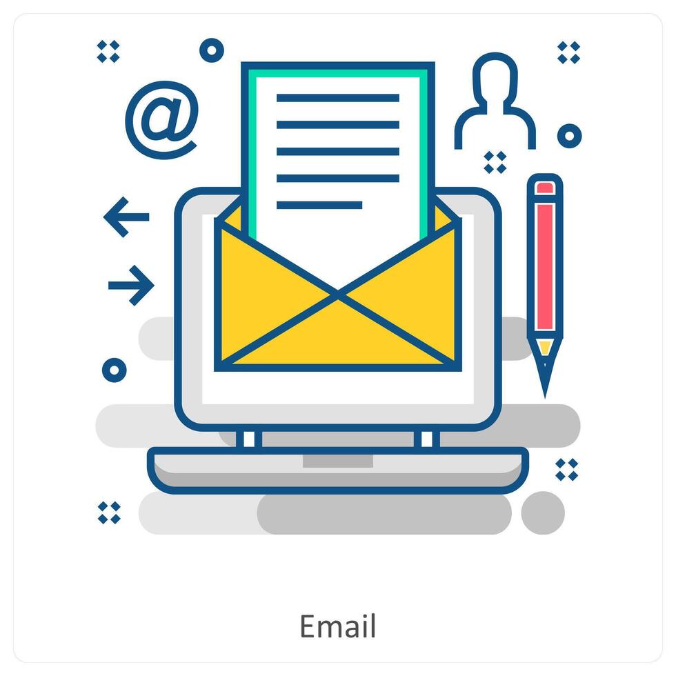 Email and e message icon concept vector