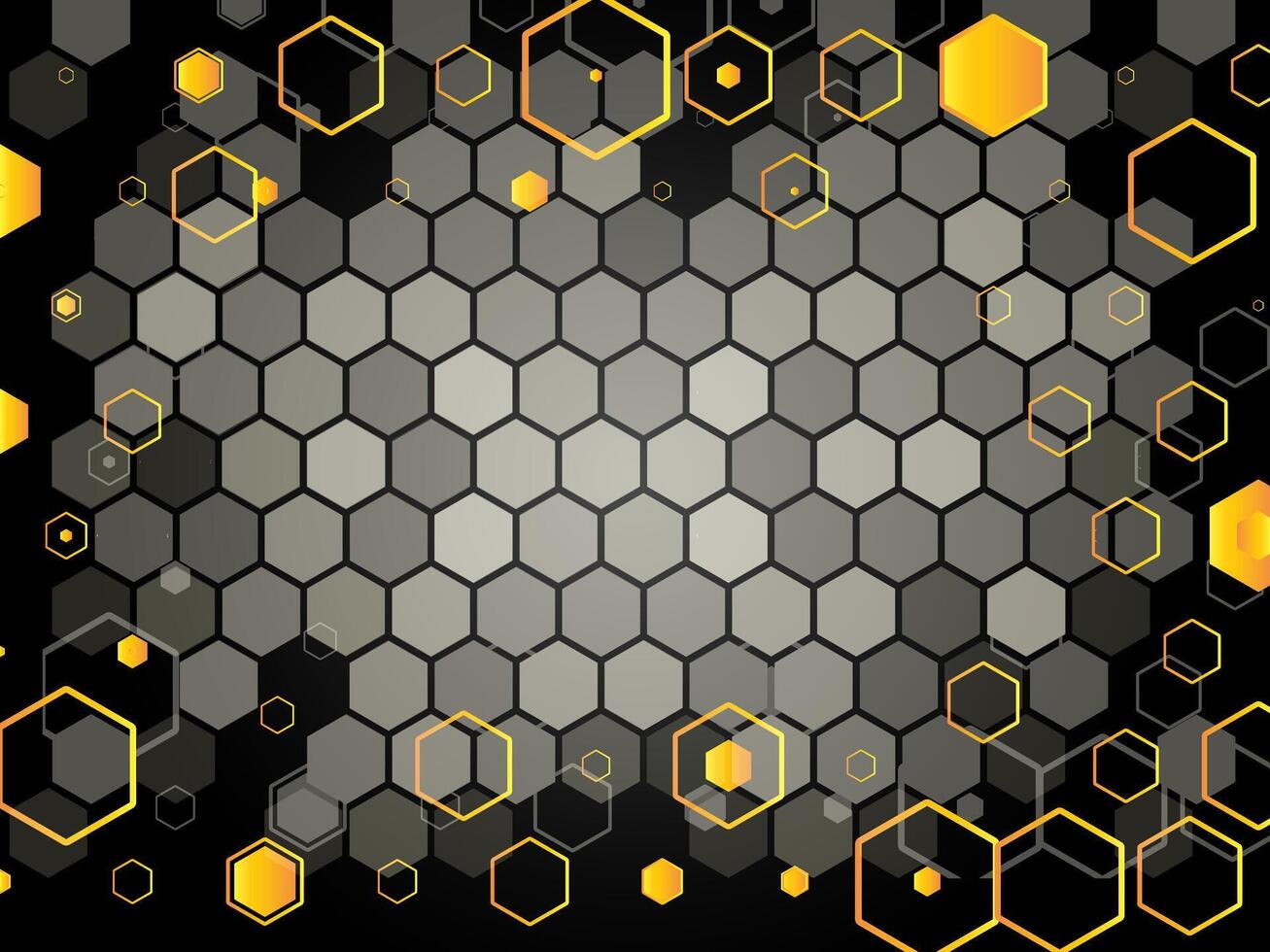 A hexagon background vector