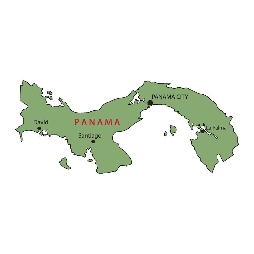 Panama map icon vector