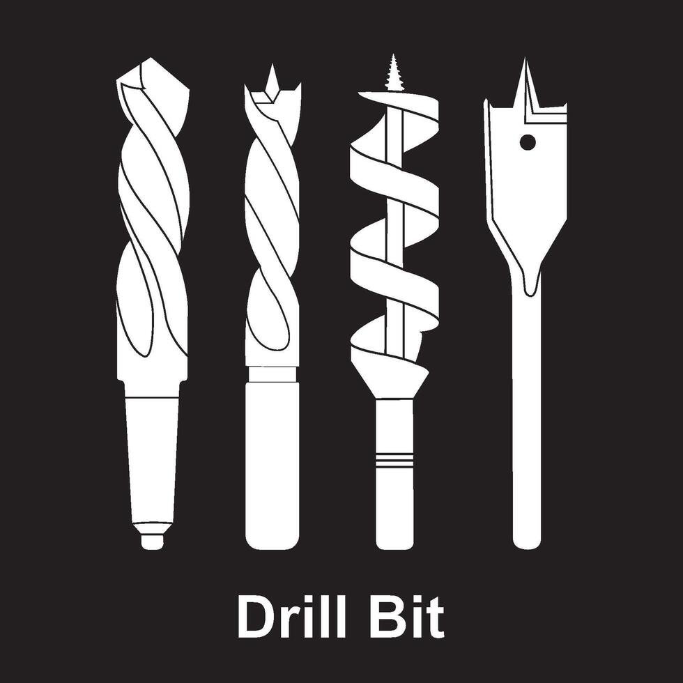 Drill bit icon vector
