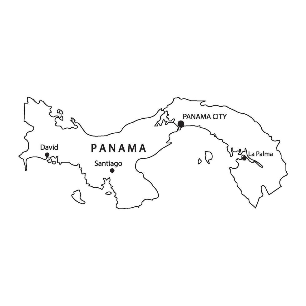 Panama map icon vector