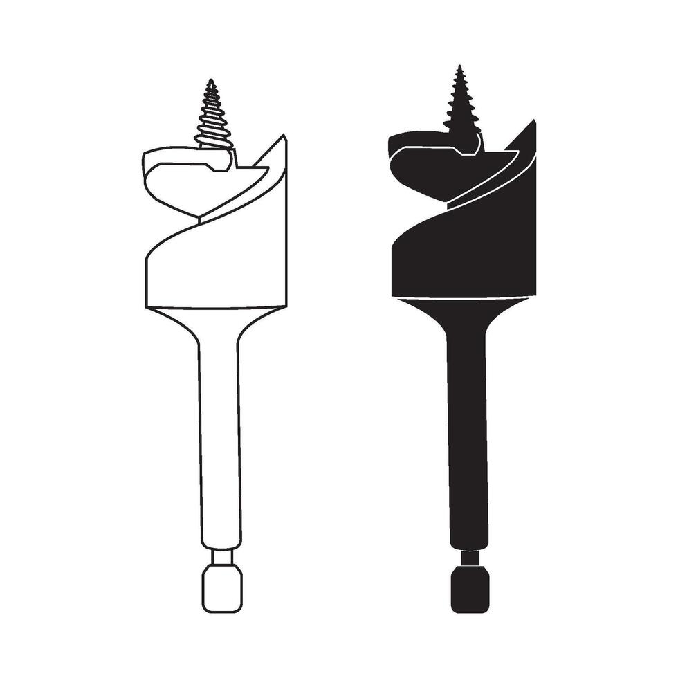 Drill bit icon vector