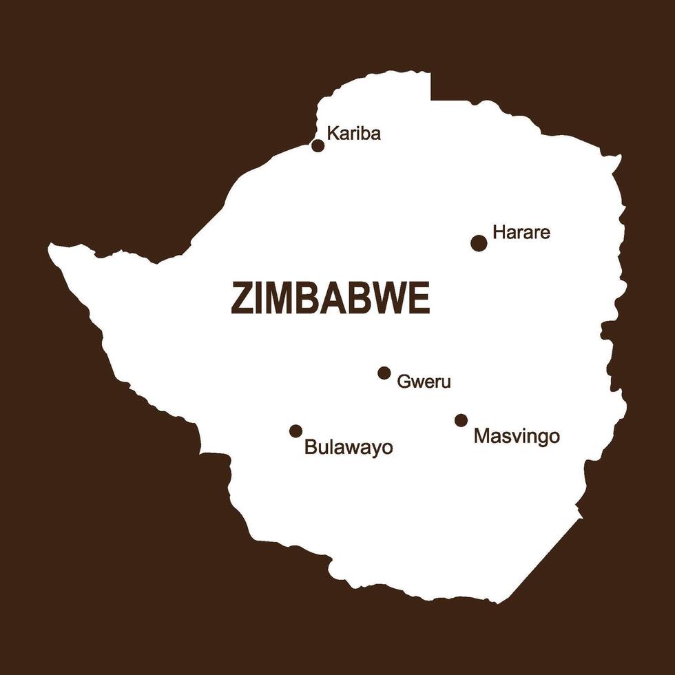 Zimbabwe country map vector