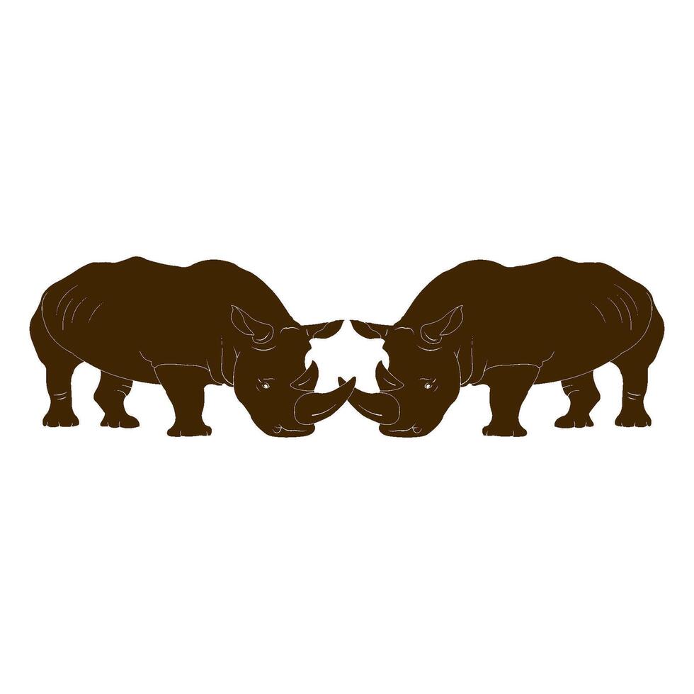 Rhino icon design vector