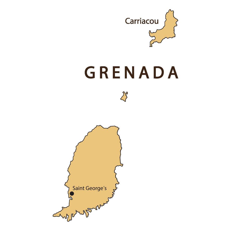 Map of Grenada vector