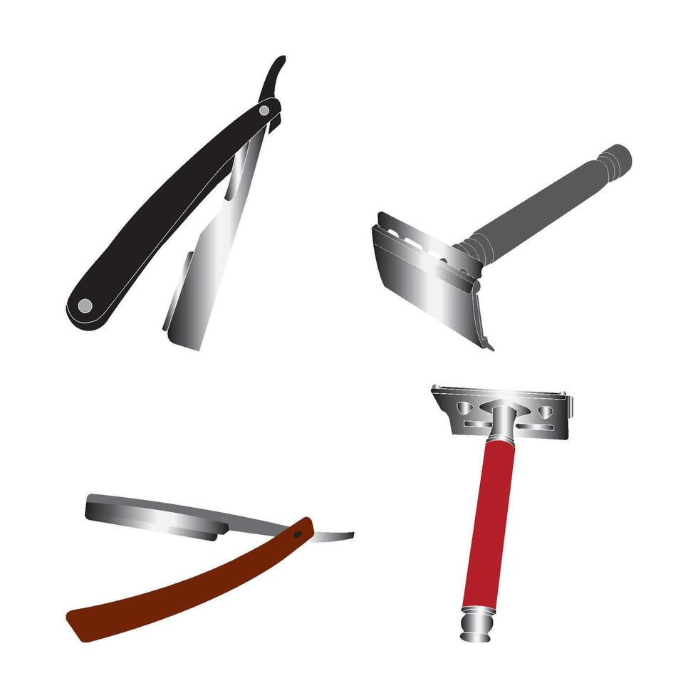 beard razor icon vector