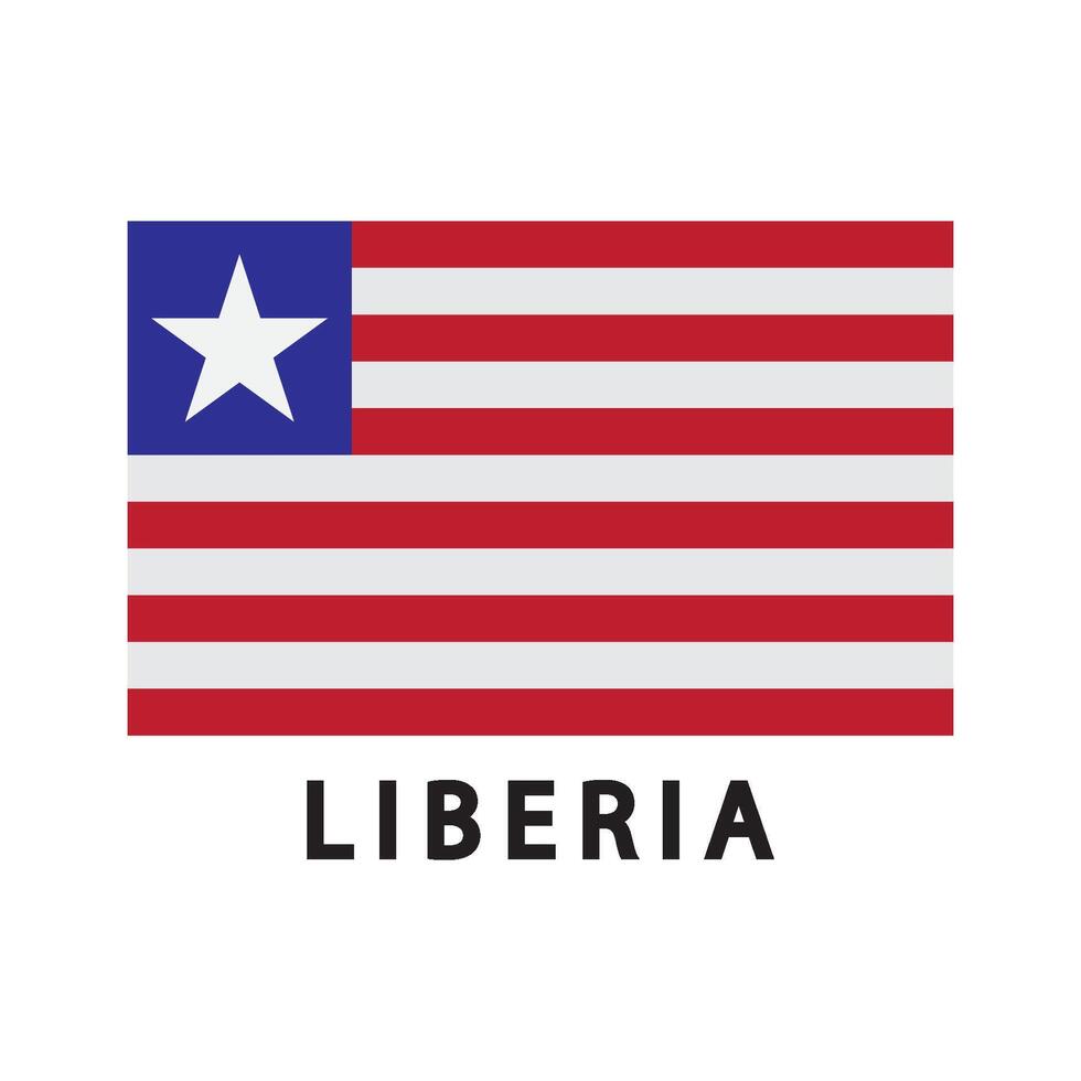 Liberian flag design vector