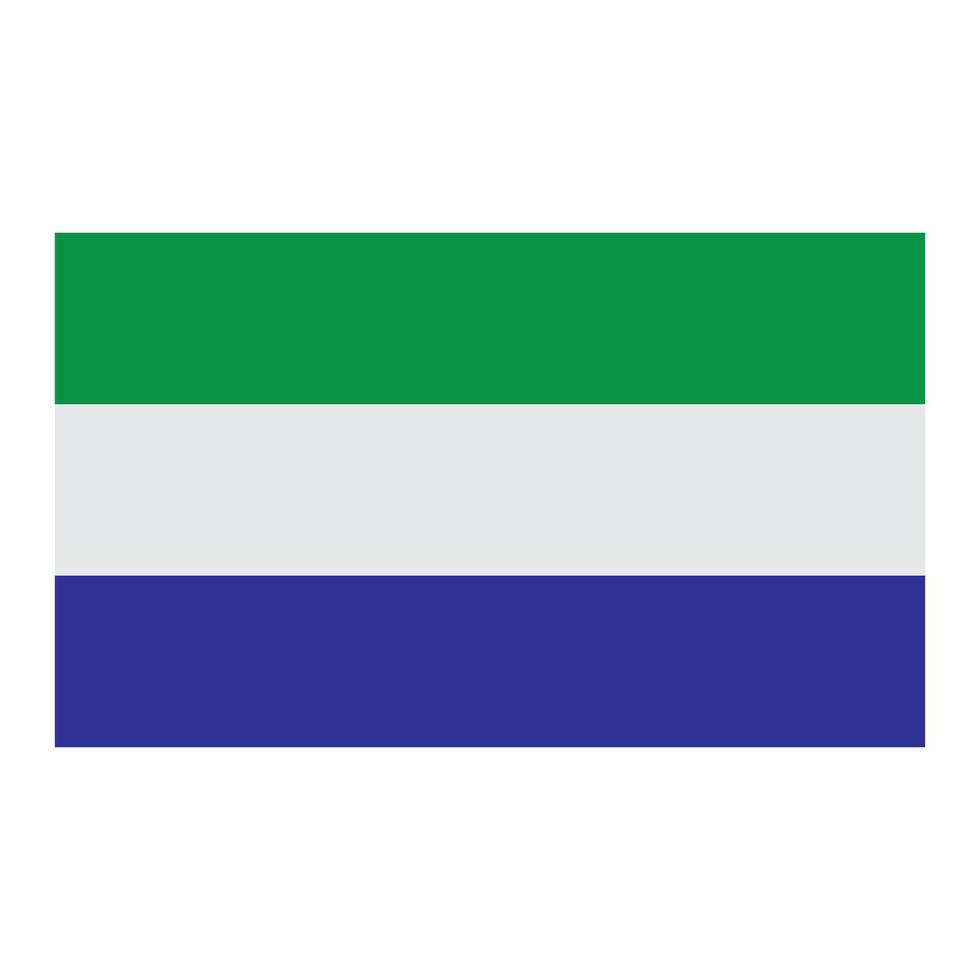 Sierra leonne flag icon vector