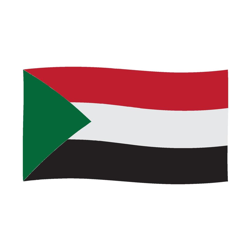 Sudan flag icon vector