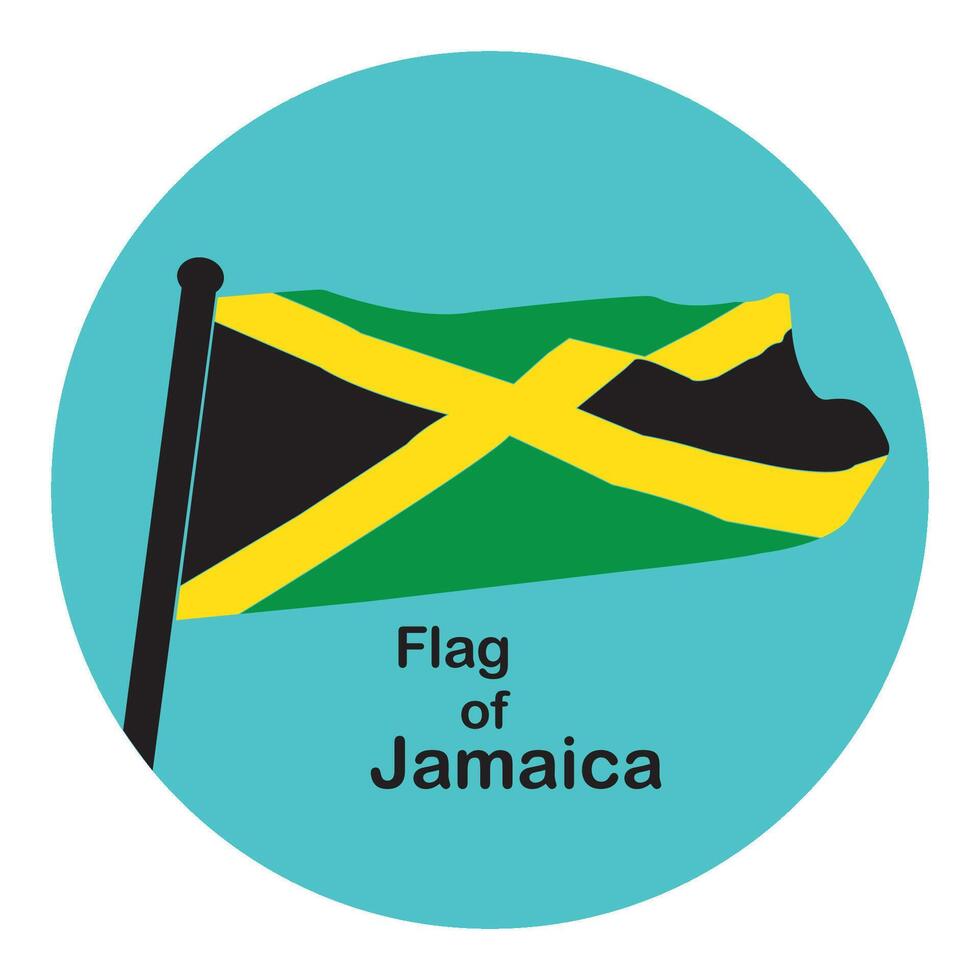 Jamaica flag design vector