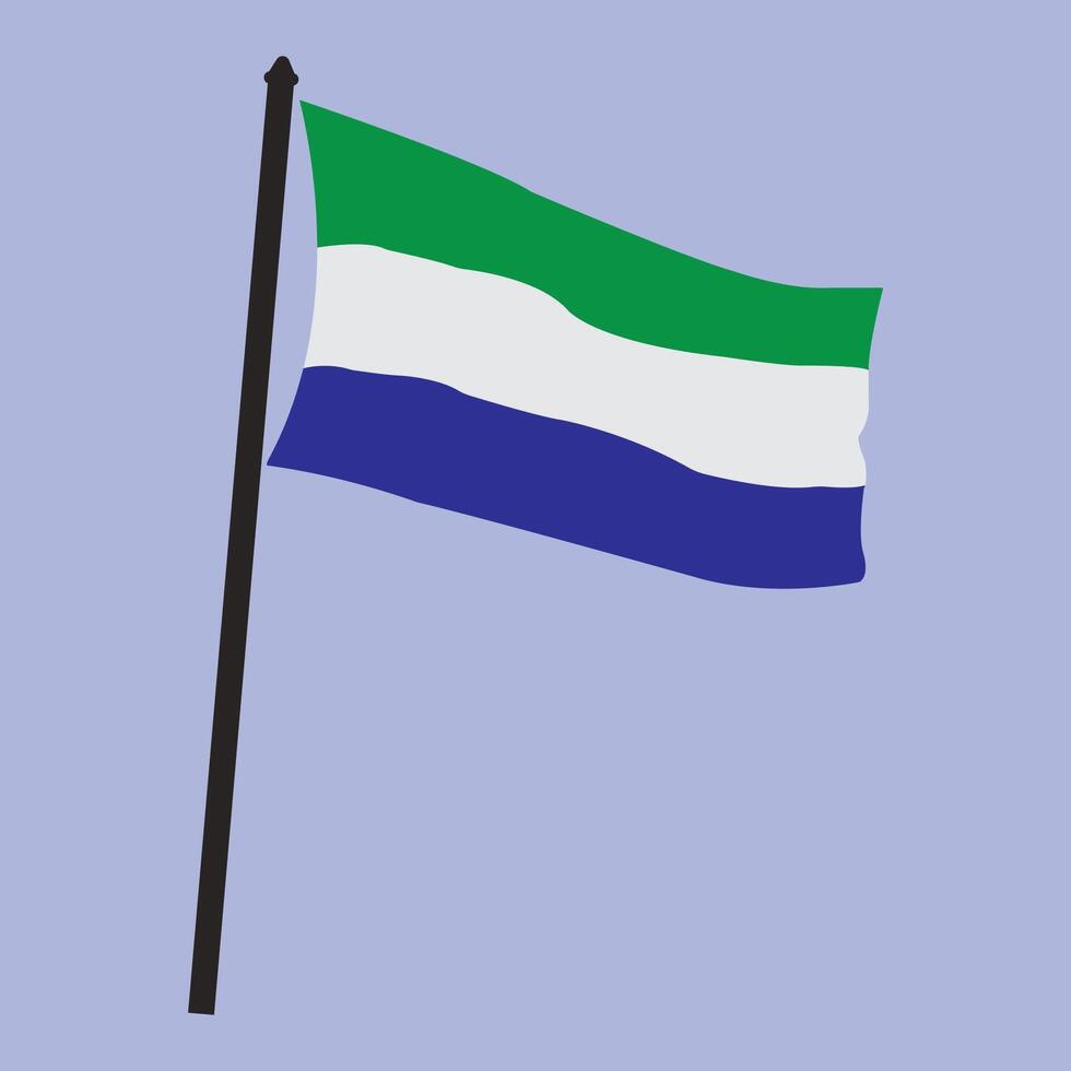 Sierra leonne flag icon vector