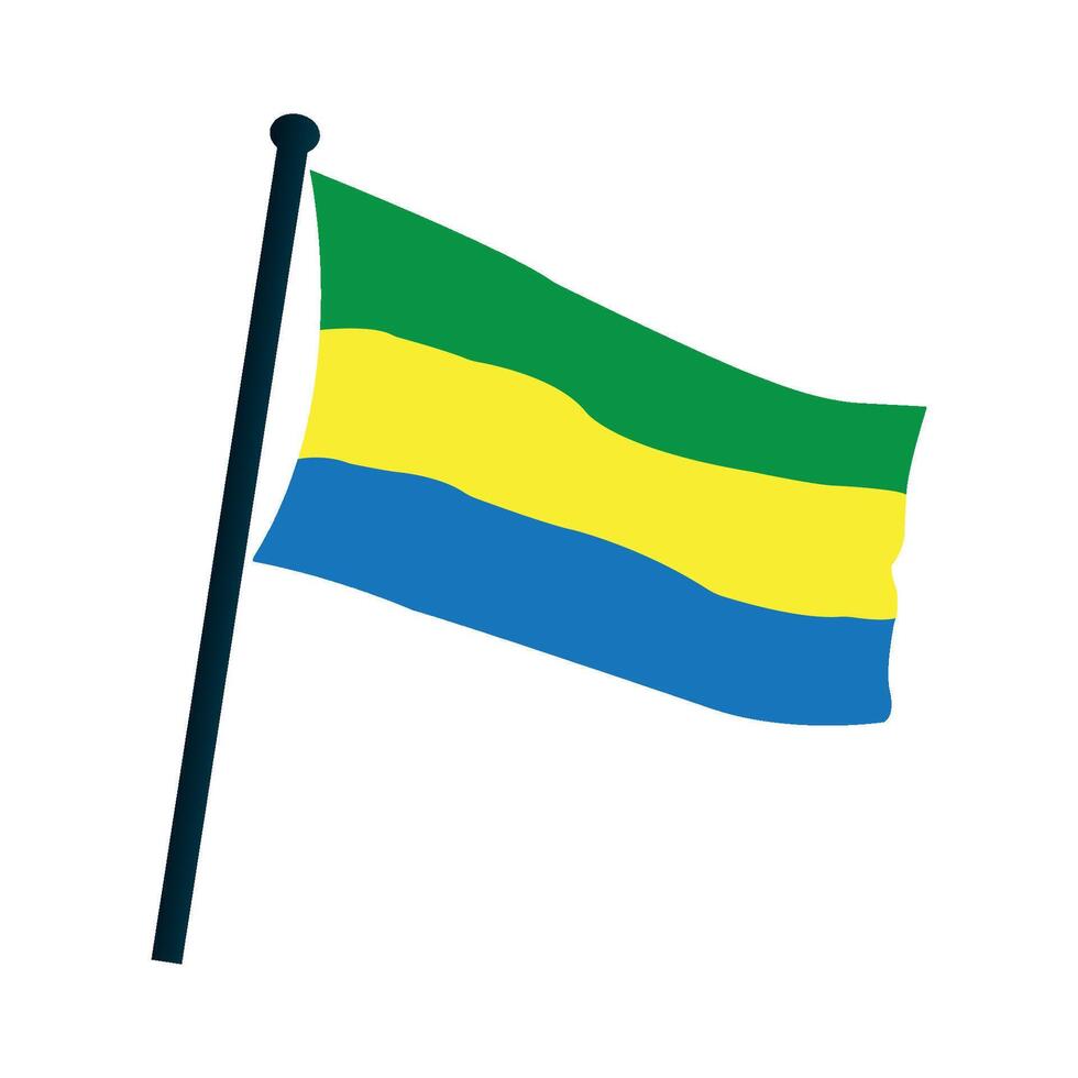 Gabon flag design vector