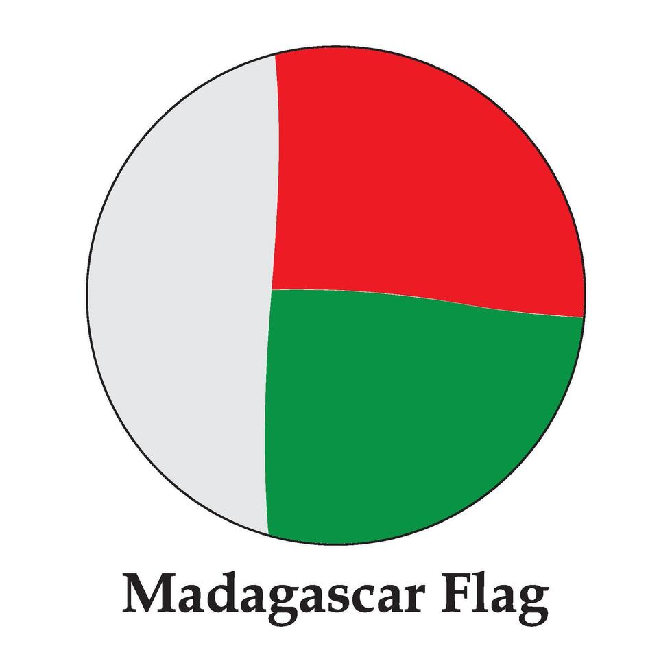 Madagascar flag icon vector