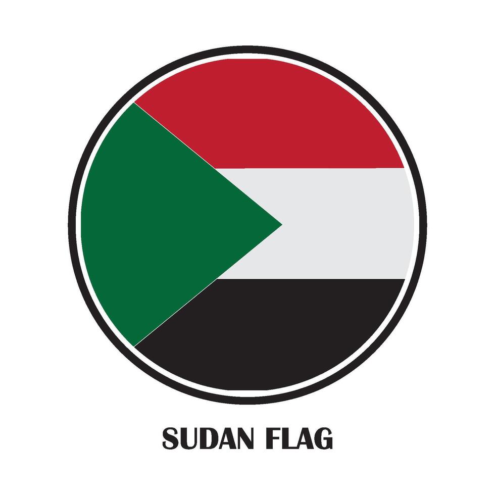 Sudan flag icon vector