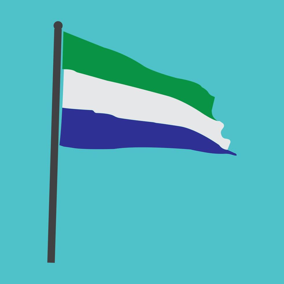 Sierra leonne flag icon vector