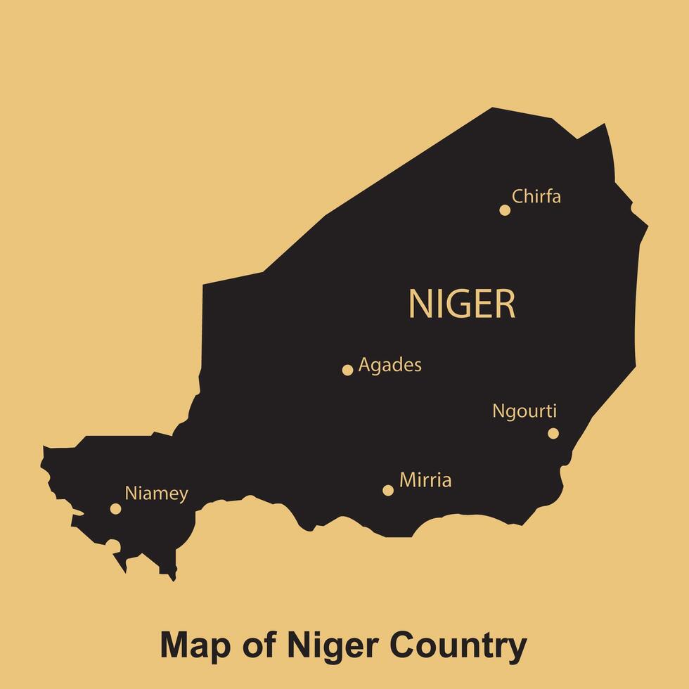 Niger map icon vector