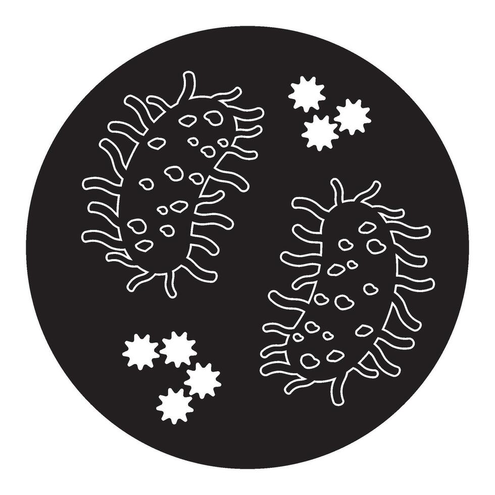 Bacteria, microbes, virus icon vector