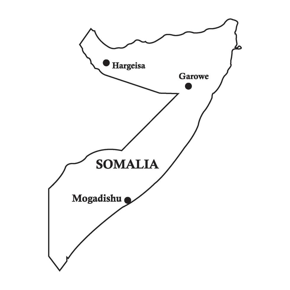 Map of somalia vector