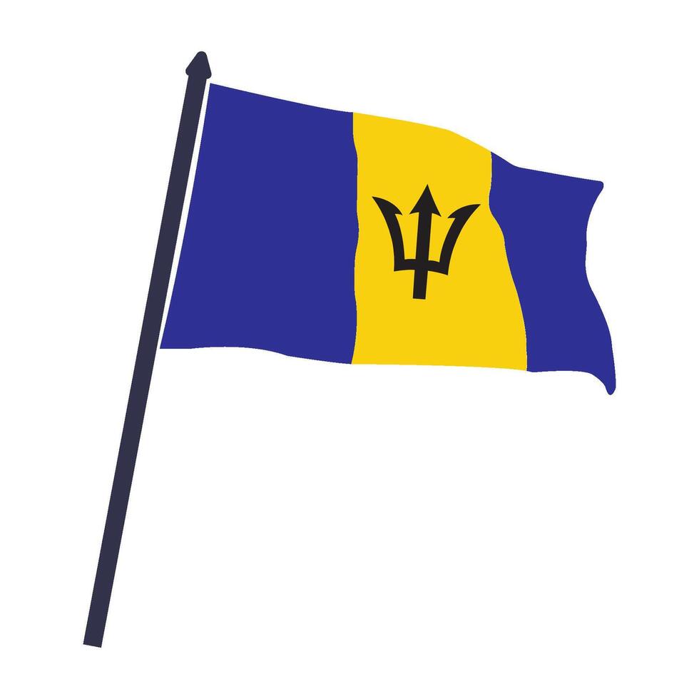 Barbados flag design vector