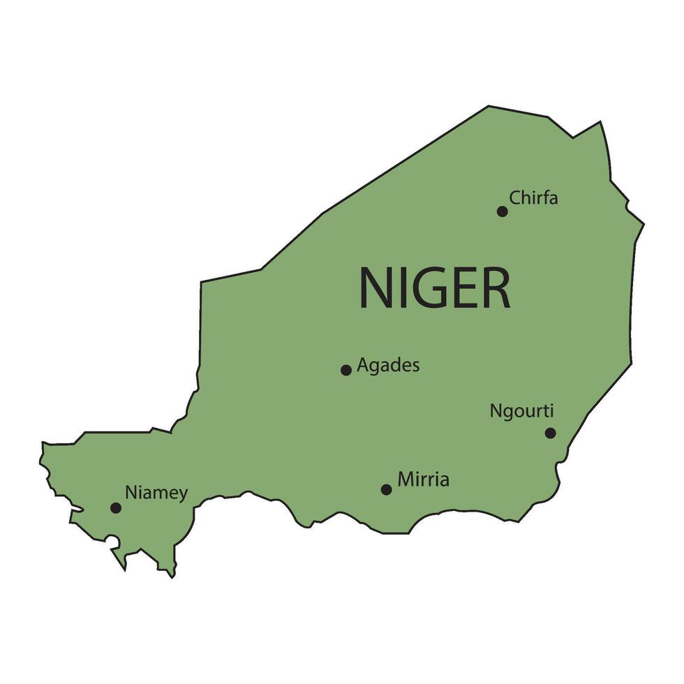 Niger map icon vector
