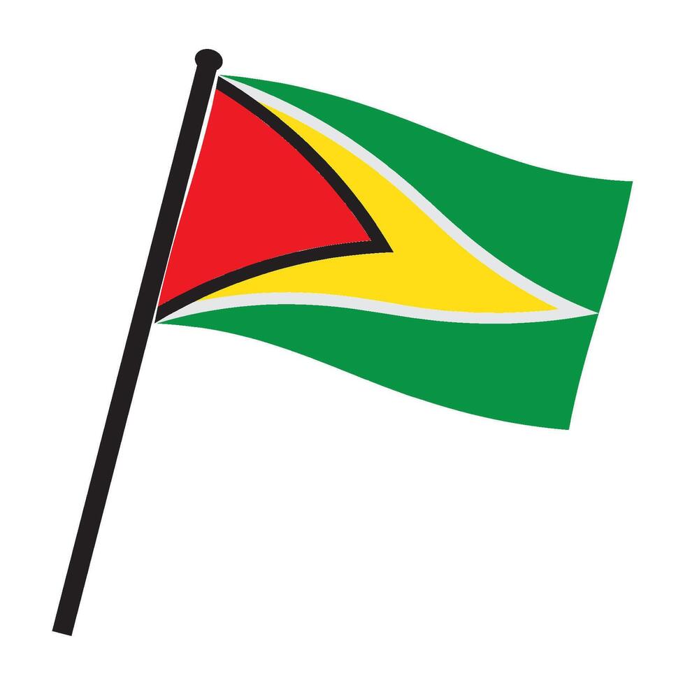 flag of the country of Guyana vector